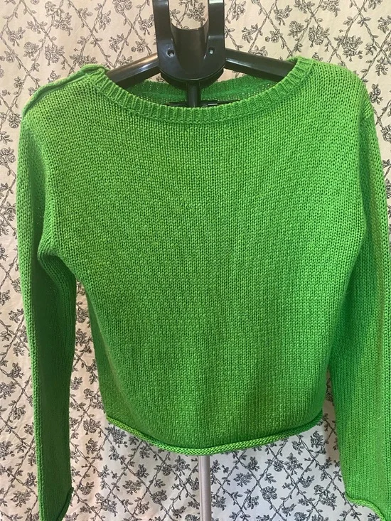 Lauren Ralph Lauren Bright Green Sweater - Picture 1 of 4